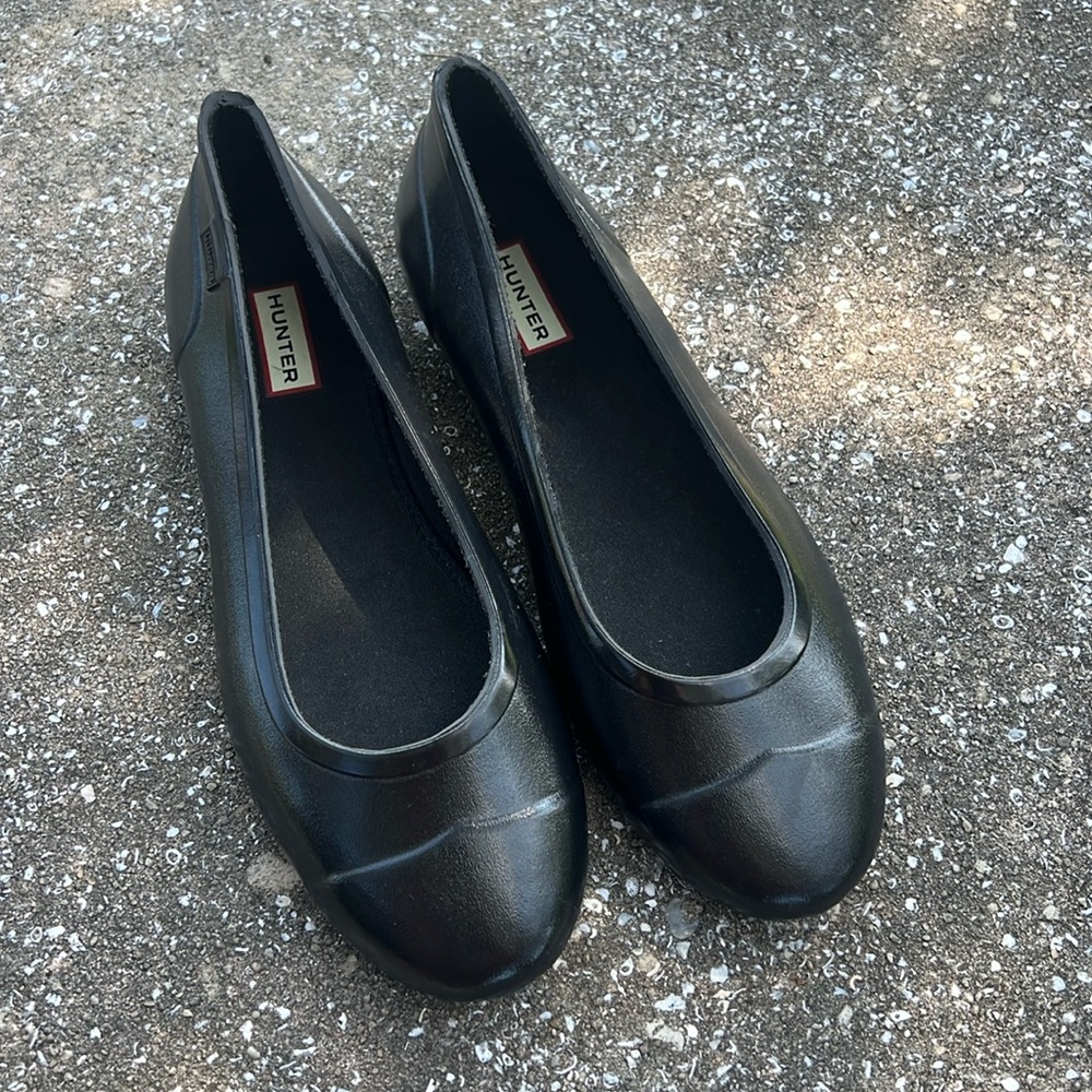 New Women’s Hunter Original Tour Ballerina Flats In Black Size 10